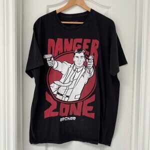 🧿 3 for $33 🧿 UNISEX 2XL - Archer - Danger Zone - Officially Licensed Tee